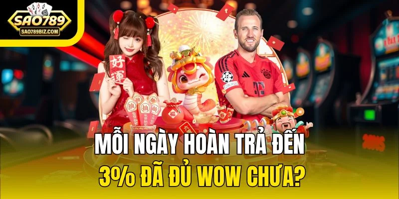 Mỗi ngày hoàn trả đến 3% đã đủ wow chưa?