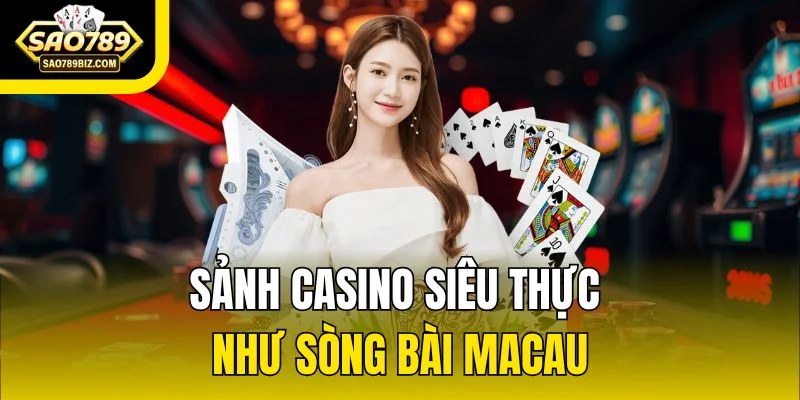 Sảnh Casino siêu thực như sòng bài Macau